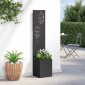 vidaXL Οθόνη Ιδιωτικότητας Κήπου Floral Μαύρο 32 x 32 x 150 εκ