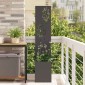 vidaXL Οθόνη Ιδιωτικότητας Κήπου Floral Μαύρο 32 x 32 x 150 εκ