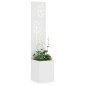 vidaXL Οθόνη Ιδιωτικότητας Κήπου Floral Λευκό 32 x 32 x 150 εκ