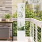 vidaXL Οθόνη Ιδιωτικότητας Κήπου Floral Λευκό 32 x 32 x 150 εκ