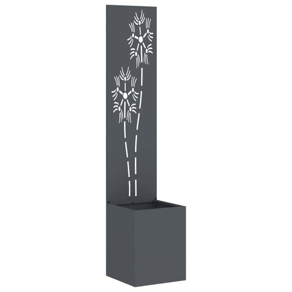 vidaXL Οθόνη Ιδιωτικότητας Κήπου Floral Ανθρακί 32 x 32 x 150 εκ