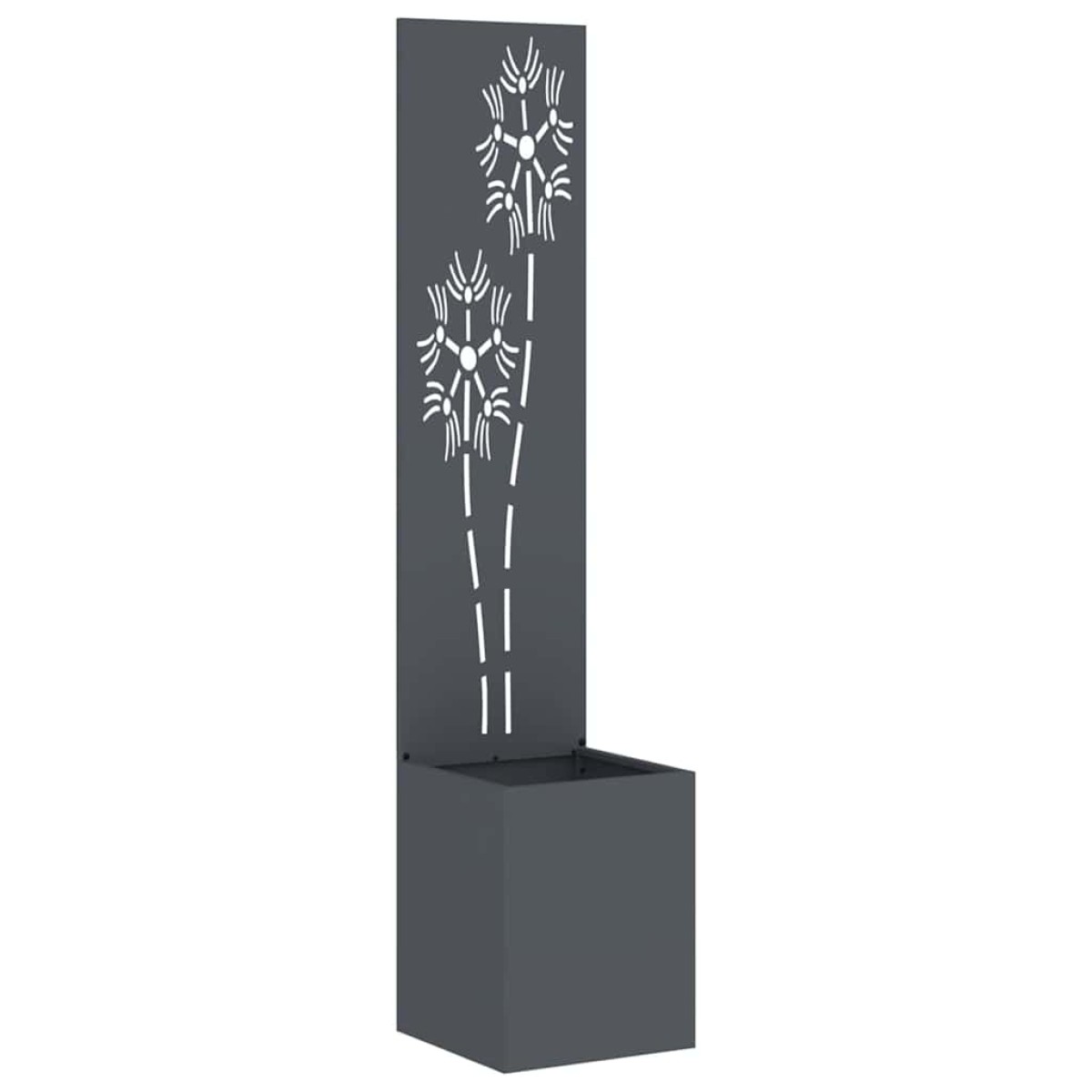 vidaXL Οθόνη Ιδιωτικότητας Κήπου Floral Ανθρακί 32 x 32 x 150 εκ