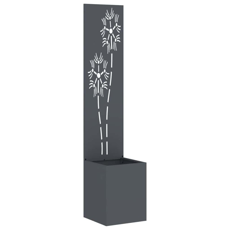 vidaXL Οθόνη Ιδιωτικότητας Κήπου Floral Ανθρακί 32 x 32 x 150 εκ