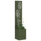 vidaXL Οθόνη Ιδιωτικότητας Κήπου Floral Λαδί 32 x 32 x 150 εκ