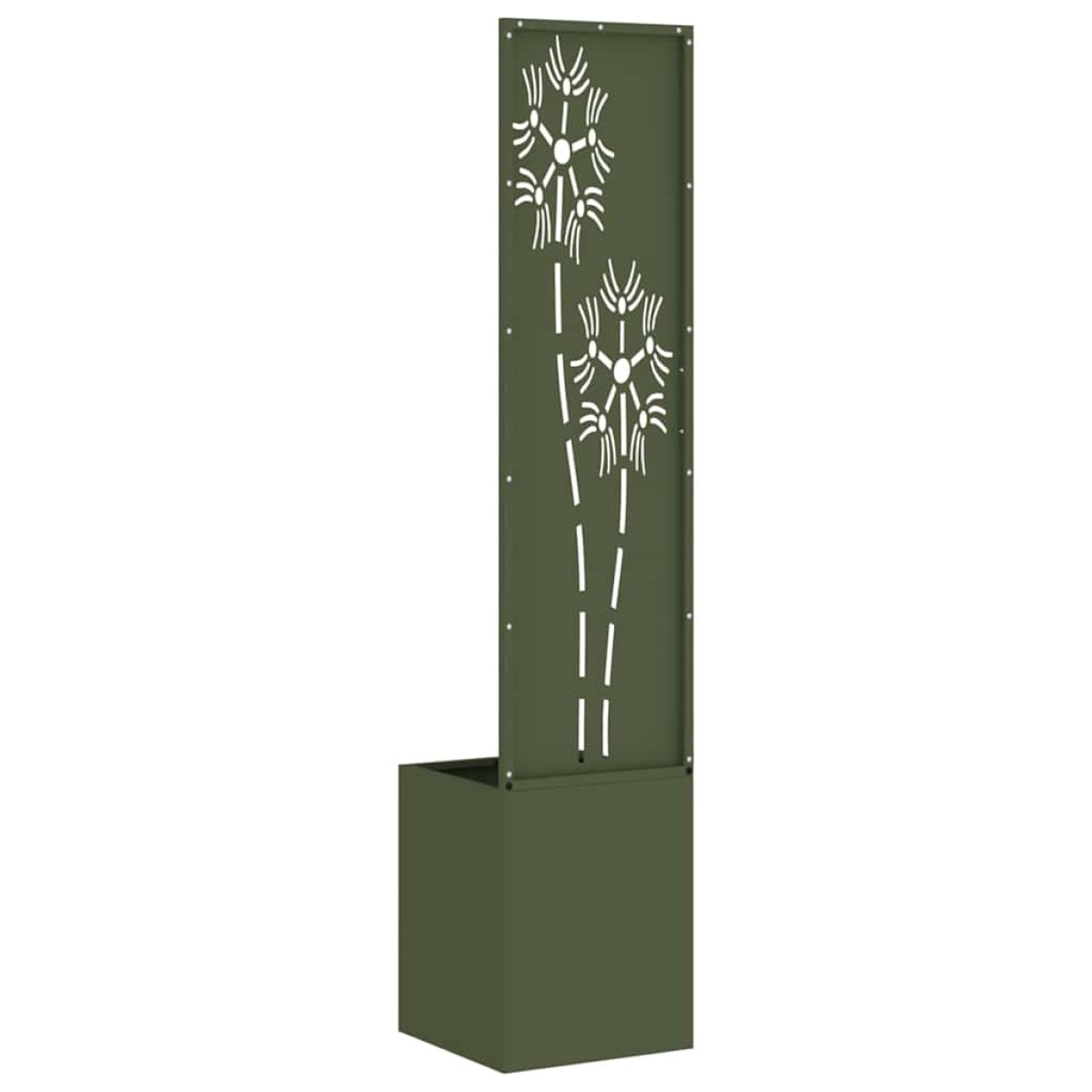 vidaXL Οθόνη Ιδιωτικότητας Κήπου Floral Λαδί 32 x 32 x 150 εκ