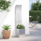 vidaXL Οθόνη Ιδιωτικότητας Κήπου Floral Ασημί 32 x 32 x 150 εκ