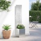 vidaXL Οθόνη Ιδιωτικότητας Κήπου Floral Ασημί 32 x 32 x 150 εκ
