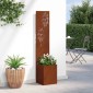 vidaXL Οθόνη Ιδιωτικότητας Κήπου Floral Σκ rusty 32 x 32 x 150 εκ