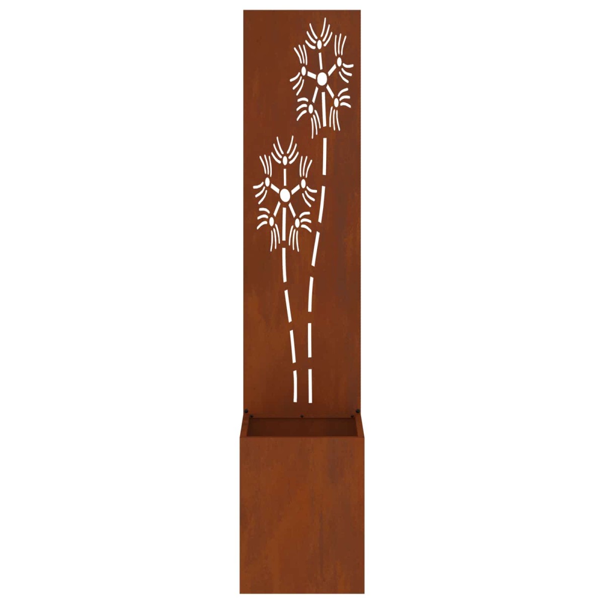 vidaXL Οθόνη Ιδιωτικότητας Κήπου Floral Σκ rusty 32 x 32 x 150 εκ