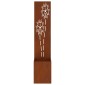 vidaXL Οθόνη Ιδιωτικότητας Κήπου Floral Σκ rusty 32 x 32 x 150 εκ