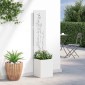 vidaXL Οθόνη Ιδιωτικότητας Κήπου Floral Λευκό 32 x 32 x 150 εκ