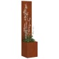 vidaXL Οθόνη Ιδιωτικότητας Κήπου Floral Σκ rusty 32 x 32 x 150 εκ