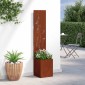 vidaXL Οθόνη Ιδιωτικότητας Κήπου Floral Σκ rusty 32 x 32 x 150 εκ