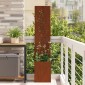 vidaXL Οθόνη Ιδιωτικότητας Κήπου Floral Σκ rusty 32 x 32 x 150 εκ