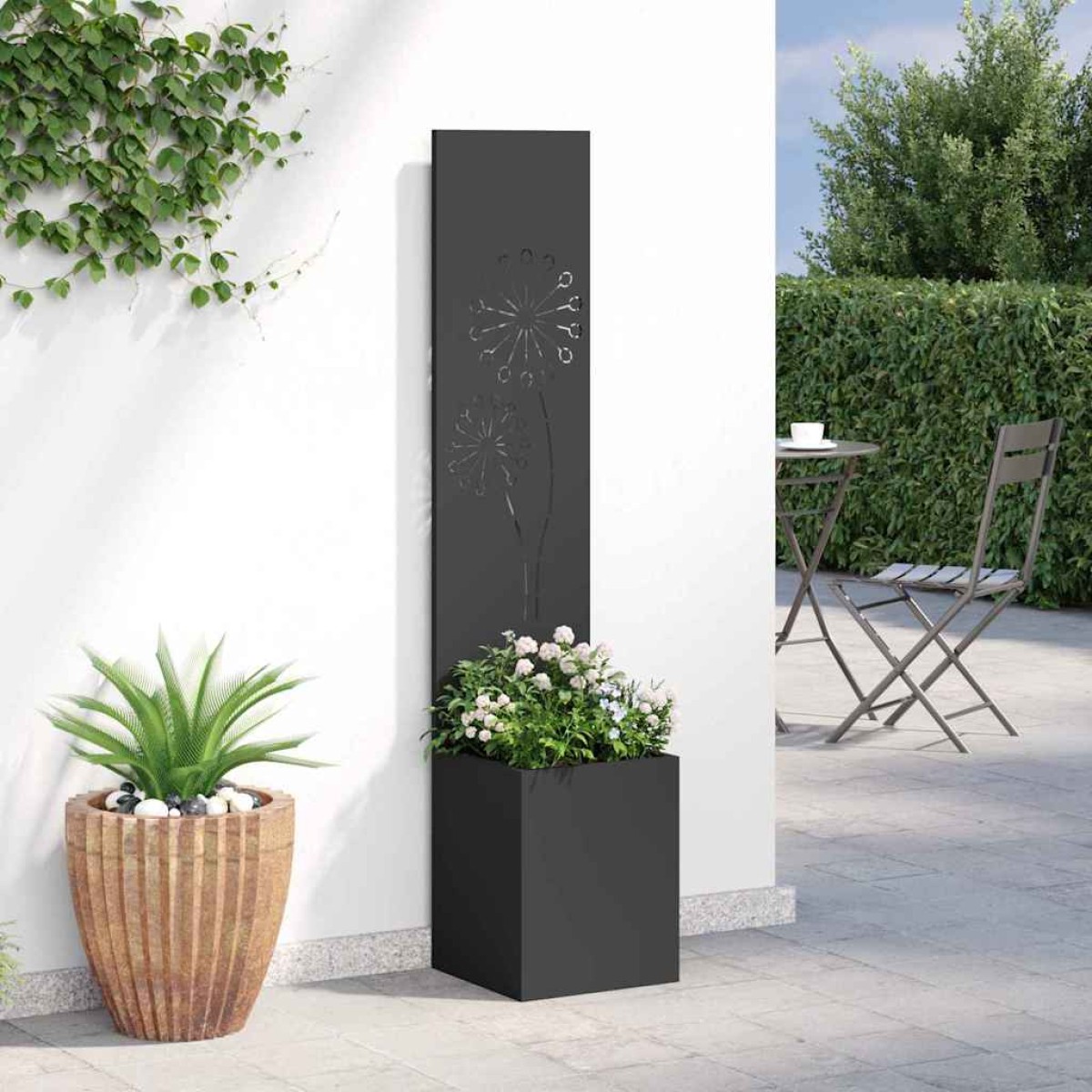 vidaXL Οθόνη Ιδιωτικότητας Κήπου Μαύρο 32 x 32 x 150 εκ