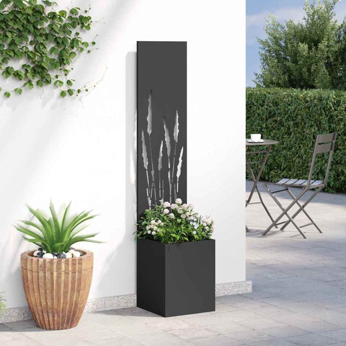 vidaXL Οθόνη Ιδιωτικότητας Κήπου Μαύρο 32 x 32 x 150 εκ