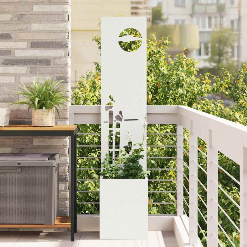 vidaXL Οθόνη Ιδιωτικότητας Κήπου Λευκό 32 x 32 x 150 εκ