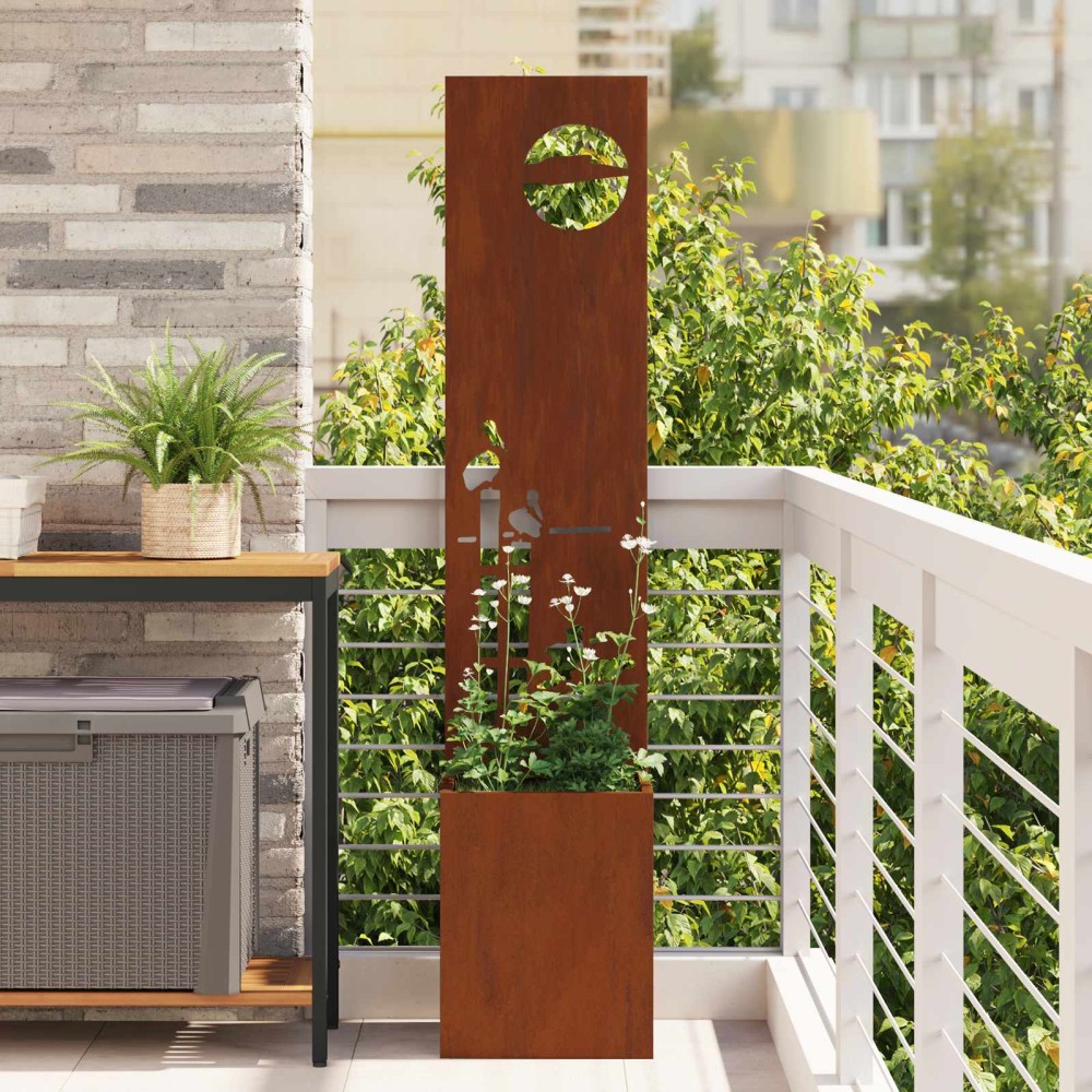 vidaXL Οθόνη Ιδιωτικότητας Κήπου Σκ rusty 32 x 32 x 150 εκ