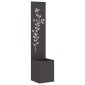 vidaXL Οθόνη Ιδιωτικότητας Κήπου Floral Μαύρο 32 x 32 x 150 εκ