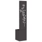 vidaXL Οθόνη Ιδιωτικότητας Κήπου Floral Μαύρο 32 x 32 x 150 εκ