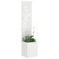 vidaXL Οθόνη Ιδιωτικότητας Κήπου Floral Λευκό 32 x 32 x 150 εκ