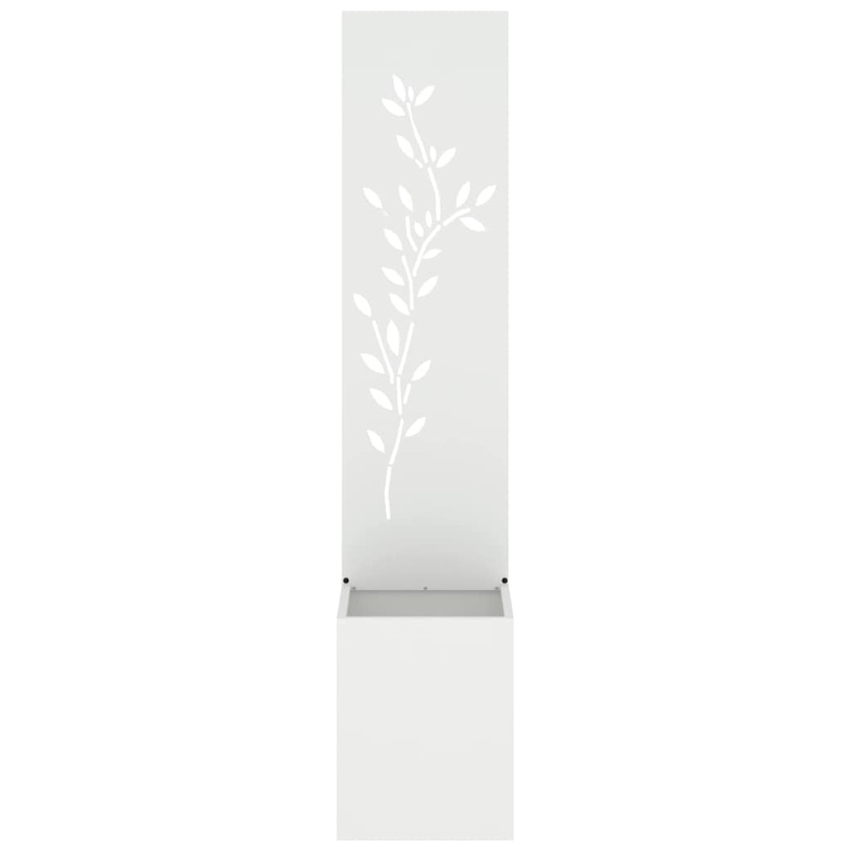 vidaXL Οθόνη Ιδιωτικότητας Κήπου Floral Λευκό 32 x 32 x 150 εκ
