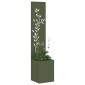 vidaXL Οθόνη Ιδιωτικότητας Κήπου Floral Λαδί 32 x 32 x 150 εκ