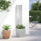 vidaXL Οθόνη Ιδιωτικότητας Κήπου Floral Ασημί 32 x 32 x 150 εκ