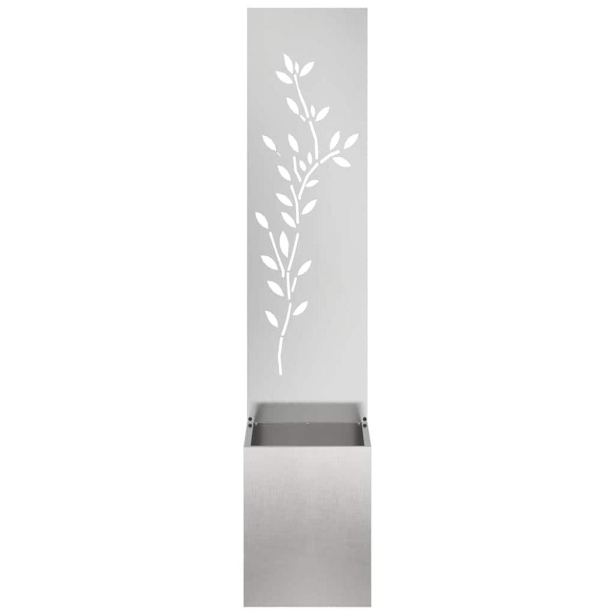 vidaXL Οθόνη Ιδιωτικότητας Κήπου Floral Ασημί 32 x 32 x 150 εκ