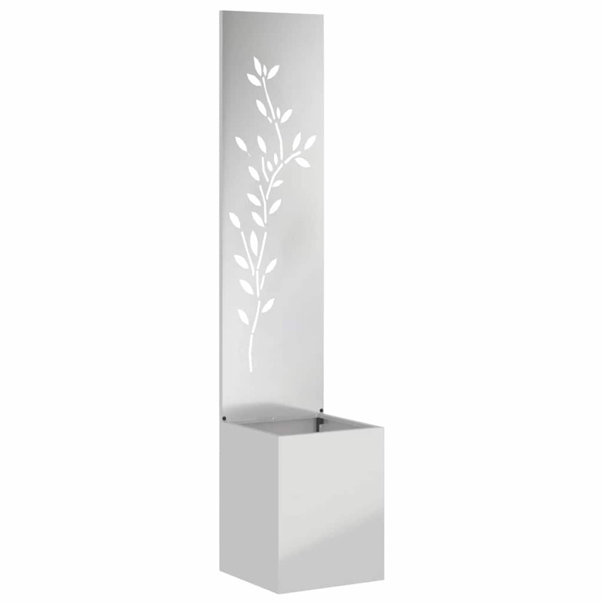 vidaXL Οθόνη Ιδιωτικότητας Κήπου Floral Ασημί 32 x 32 x 150 εκ