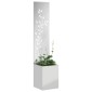 vidaXL Οθόνη Ιδιωτικότητας Κήπου Floral Ασημί 32 x 32 x 150 εκ