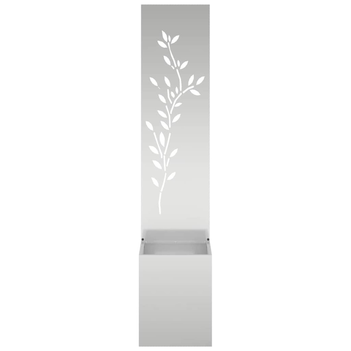 vidaXL Οθόνη Ιδιωτικότητας Κήπου Floral Ασημί 32 x 32 x 150 εκ