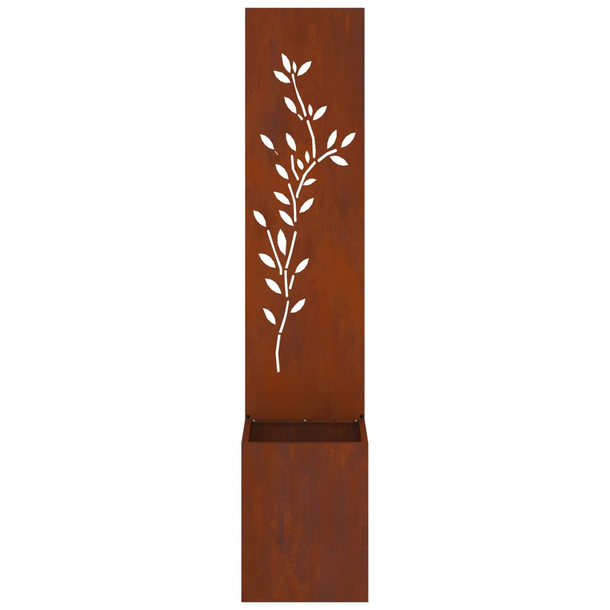 vidaXL Οθόνη Ιδιωτικότητας Κήπου Floral Σκ rusty 32 x 32 x 150 εκ