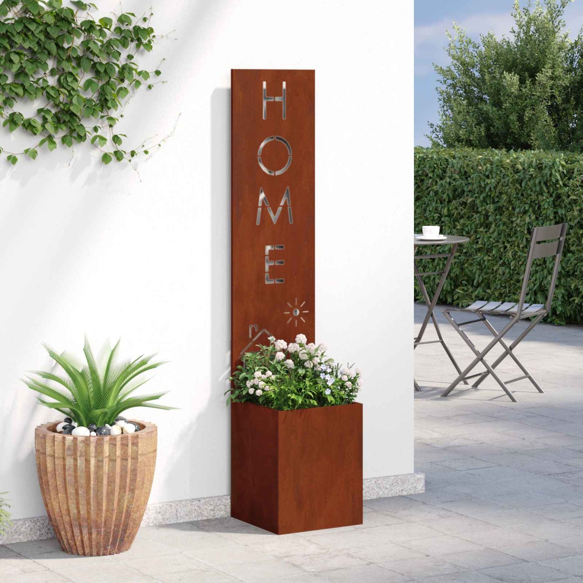 vidaXL Οθόνη Ιδιωτικότητας Κήπου Σκ rusty 32 x 32 x 150 εκ