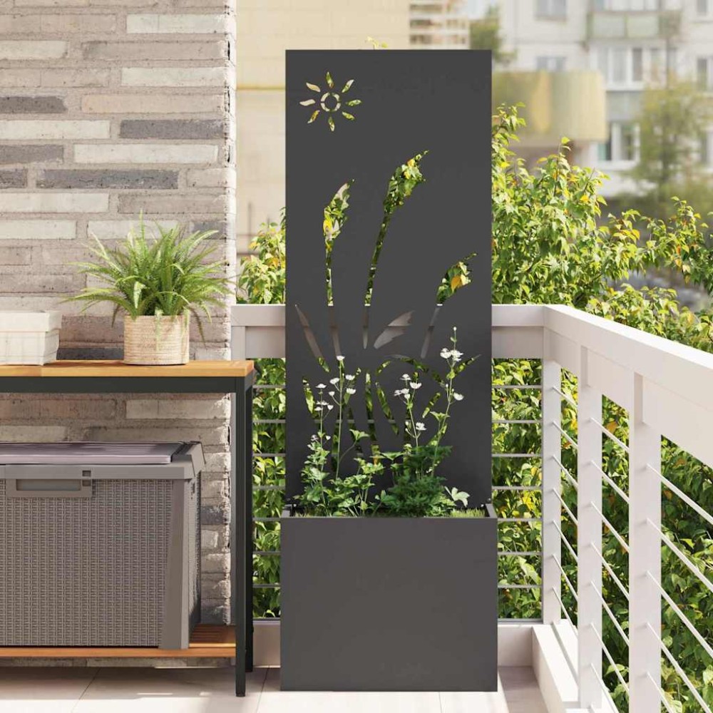 vidaXL Οθόνη Ιδιωτικότητας Κήπου Μαύρο 50 x 32 x 150 εκ