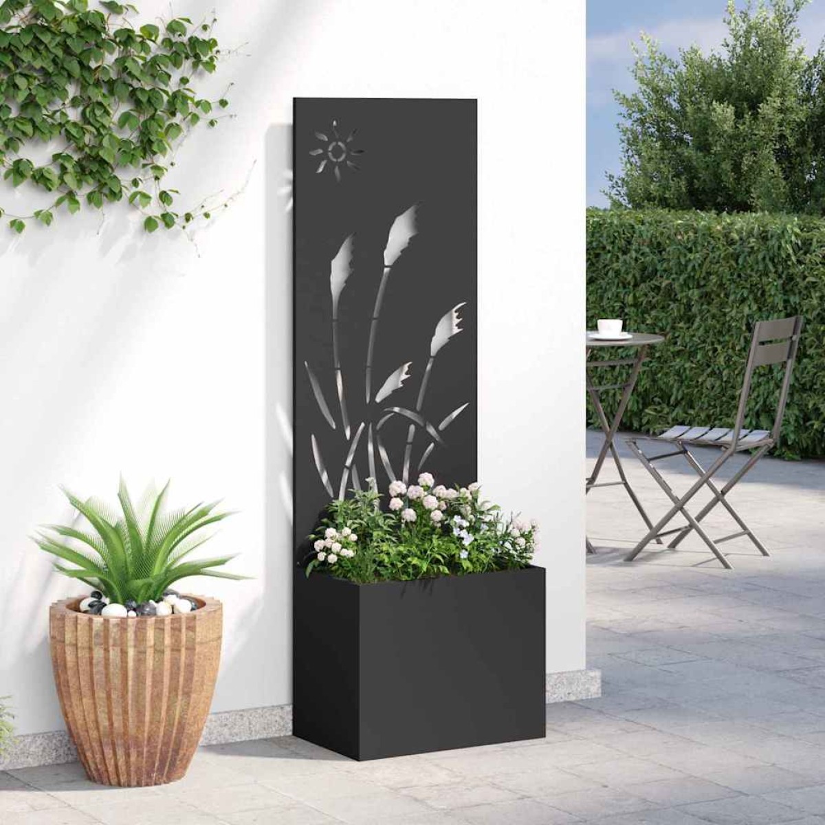 vidaXL Οθόνη Ιδιωτικότητας Κήπου Μαύρο 50 x 32 x 150 εκ