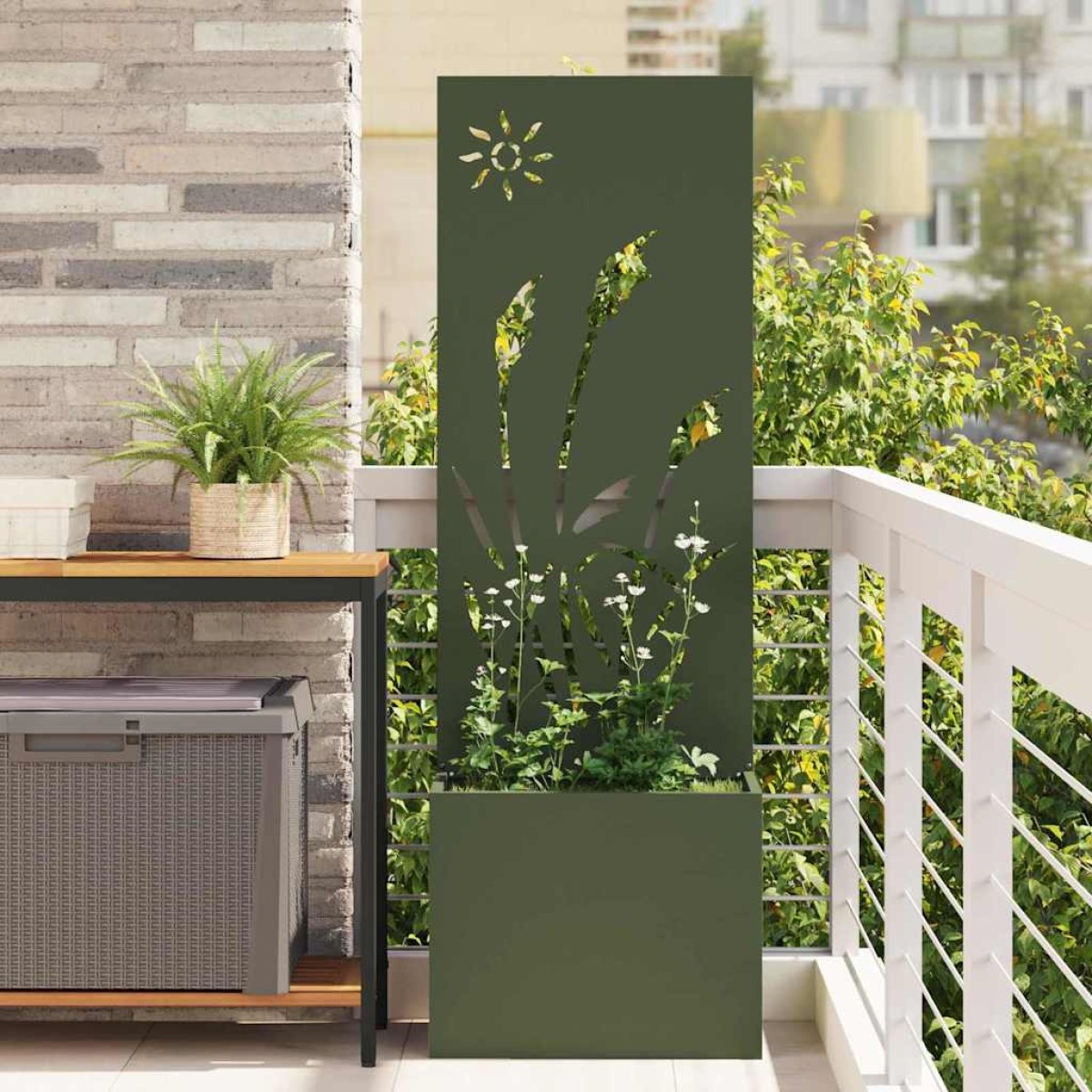 vidaXL Οθόνη Ιδιωτικότητας Κήπου Λαδί 50 x 32 x 150 εκ