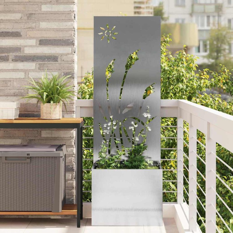 vidaXL Οθόνη Ιδιωτικότητας Κήπου Ασημί 50 x 32 x 150 εκ