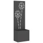 vidaXL Οθόνη Ιδιωτικότητας Κήπου Floral Μαύρο 50 x 32 x 150 εκ