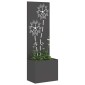 vidaXL Οθόνη Ιδιωτικότητας Κήπου Floral Μαύρο 50 x 32 x 150 εκ