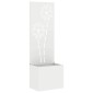 vidaXL Οθόνη Ιδιωτικότητας Κήπου Floral Λευκό 50 x 32 x 150 εκ