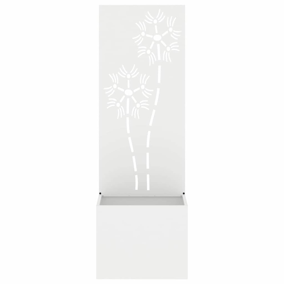 vidaXL Οθόνη Ιδιωτικότητας Κήπου Floral Λευκό 50 x 32 x 150 εκ
