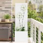 vidaXL Οθόνη Ιδιωτικότητας Κήπου Floral Λευκό 50 x 32 x 150 εκ