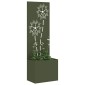 vidaXL Οθόνη Ιδιωτικότητας Κήπου Floral Λαδί 50 x 32 x 150 εκ