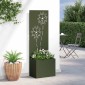vidaXL Οθόνη Ιδιωτικότητας Κήπου Floral Λαδί 50 x 32 x 150 εκ