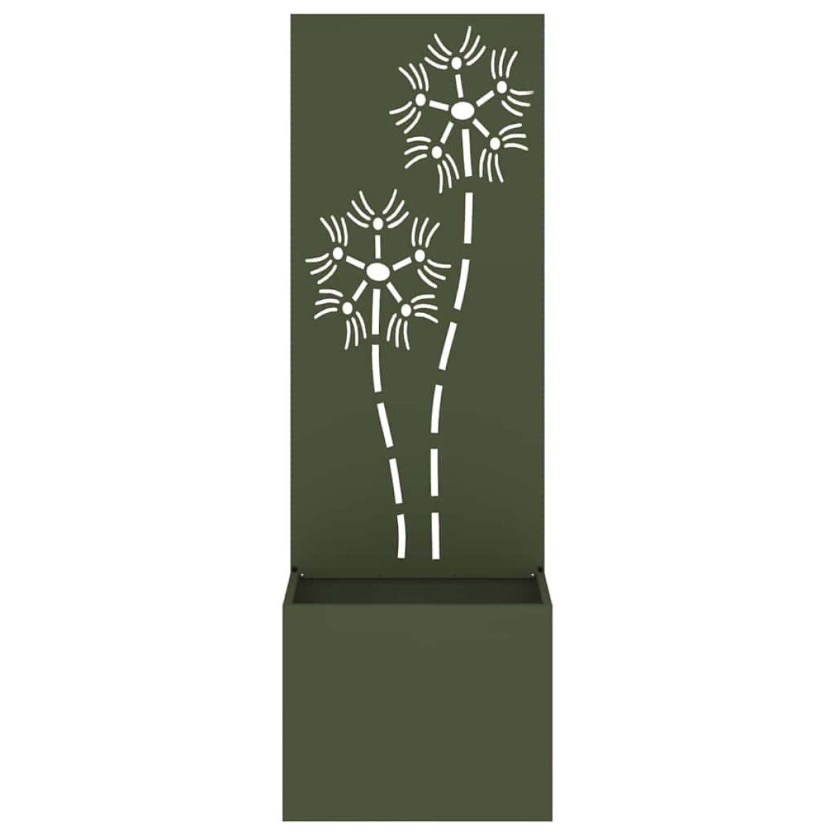 vidaXL Οθόνη Ιδιωτικότητας Κήπου Floral Λαδί 50 x 32 x 150 εκ
