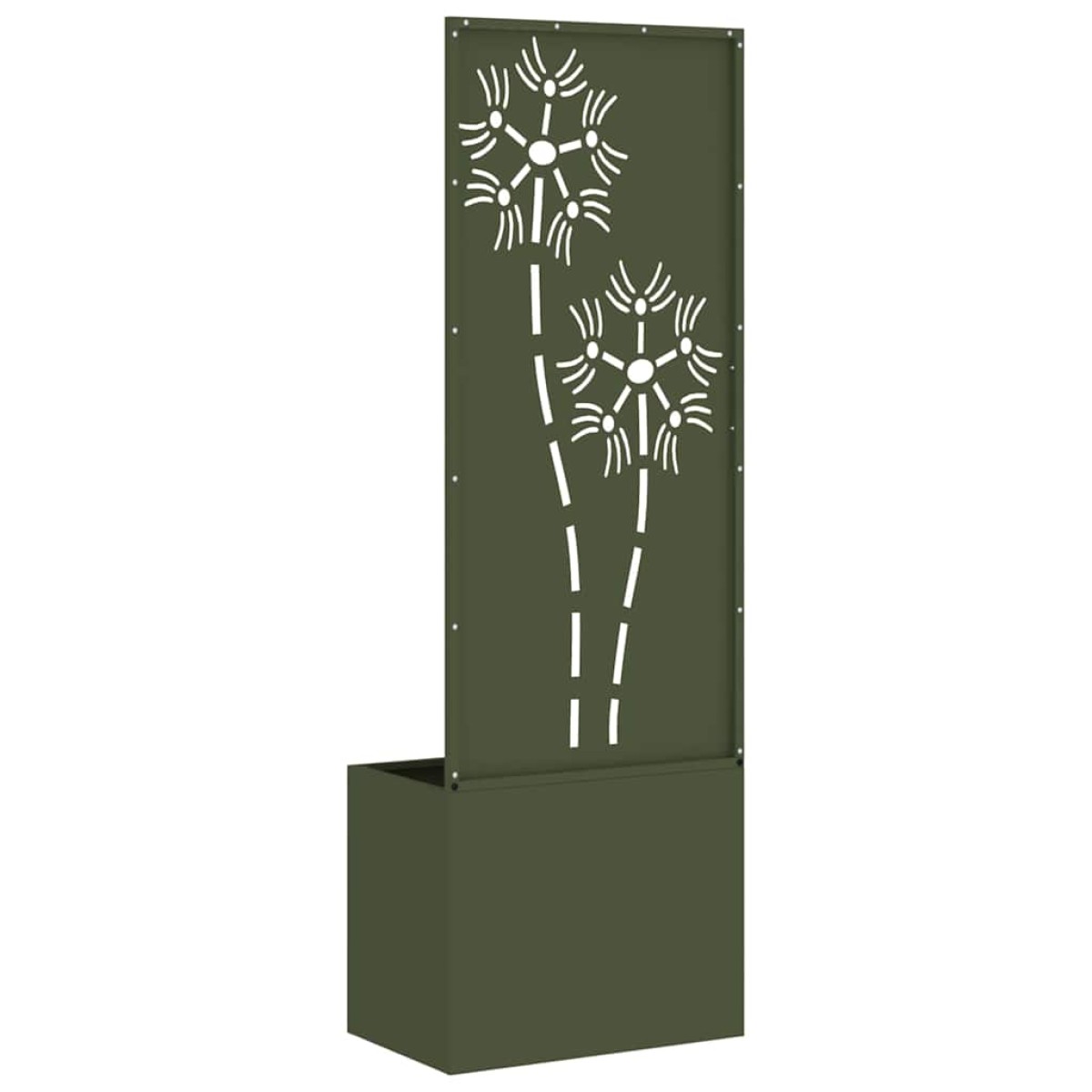 vidaXL Οθόνη Ιδιωτικότητας Κήπου Floral Λαδί 50 x 32 x 150 εκ
