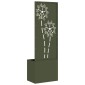 vidaXL Οθόνη Ιδιωτικότητας Κήπου Floral Λαδί 50 x 32 x 150 εκ