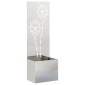 vidaXL Οθόνη Ιδιωτικότητας Κήπου Floral Ασημί 50 x 32 x 150 εκ