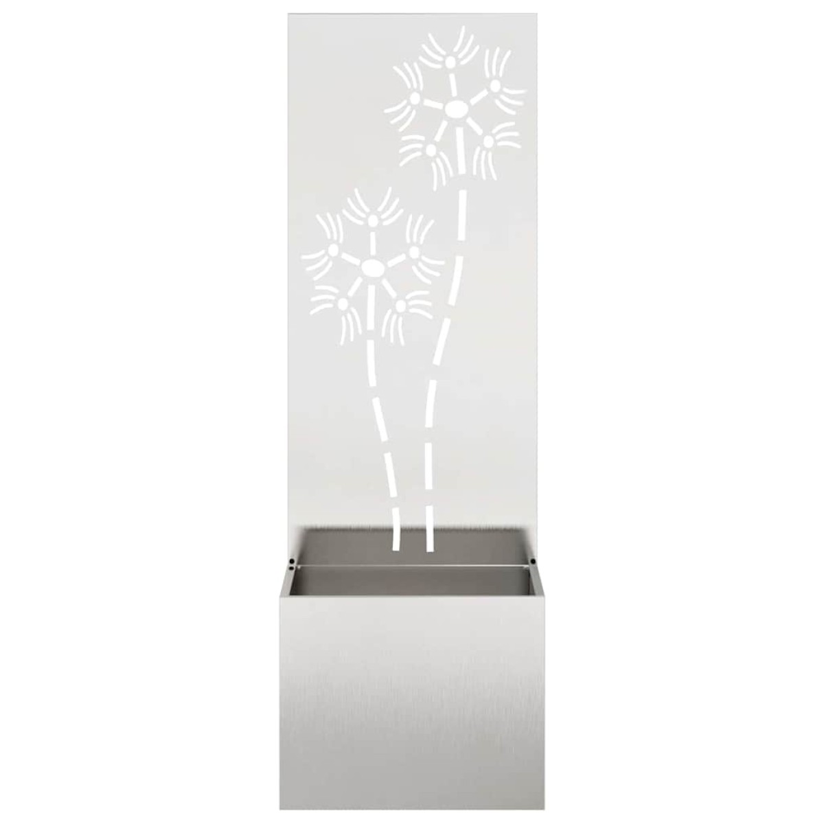 vidaXL Οθόνη Ιδιωτικότητας Κήπου Floral Ασημί 50 x 32 x 150 εκ